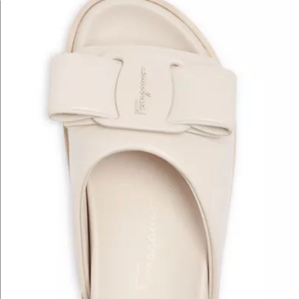 Salvatore Ferragamo - Virgil Vara Bow Sporty Slide Sandals - Made in Italy 1X